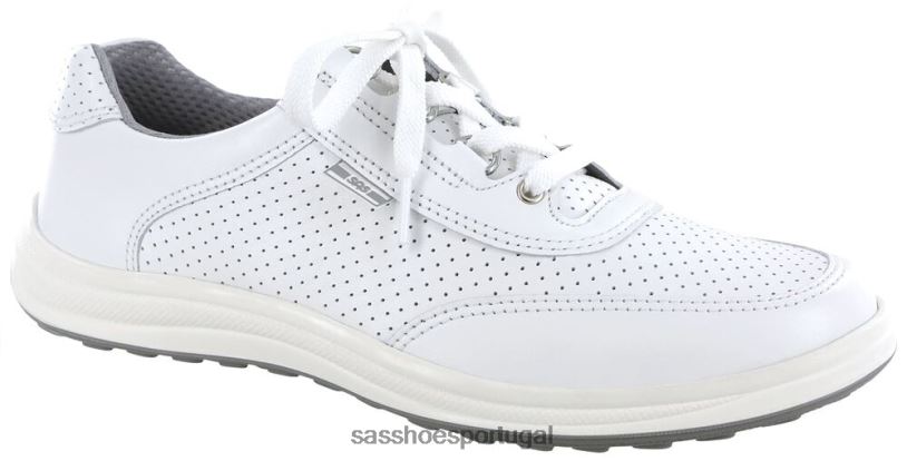 pt SAS mulheres energético tênis esportivo lux com cadarço perf branco 6L66816