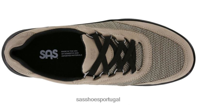 pt SAS mulheres energético tênis esportivo lux com cadarço taupe/pedra 6L66817