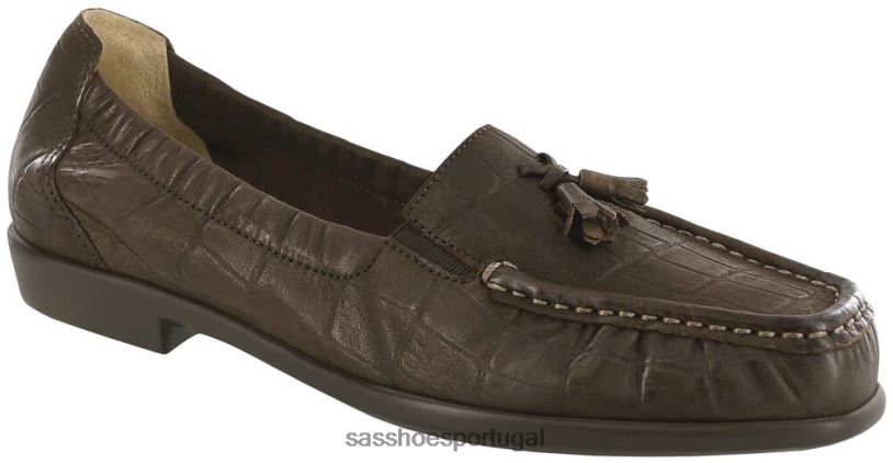 pt SAS mulheres versátil espero escorregar no mocassim crocodilo de bronze 6L668210