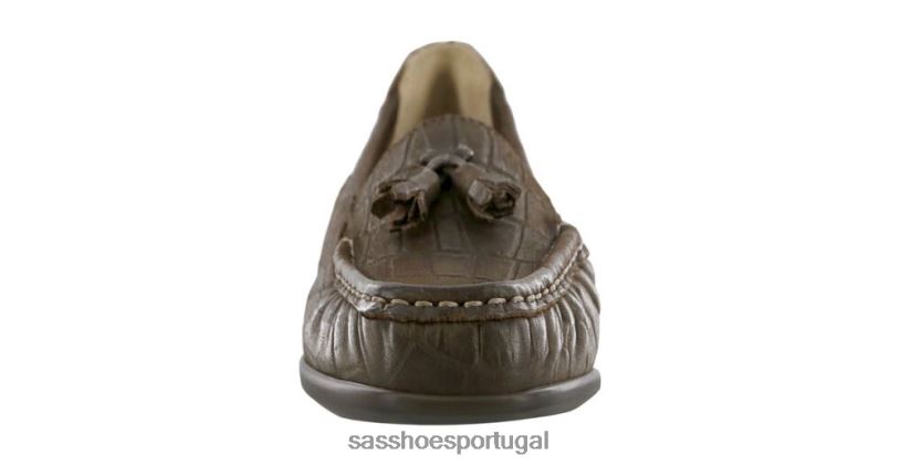 pt SAS mulheres versátil espero escorregar no mocassim crocodilo de bronze 6L668210