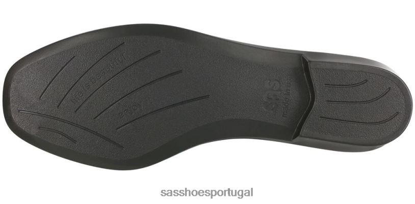 pt SAS mulheres versátil espero escorregar no mocassim crocodilo preto 6L668211