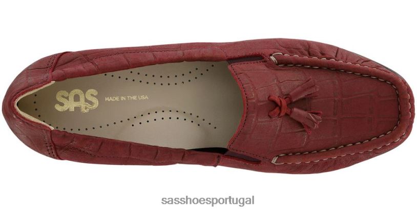 pt SAS mulheres versátil espero escorregar no mocassim crocodilo vermelho 6L668212