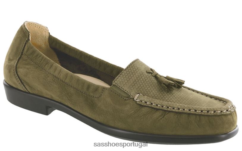 pt SAS mulheres versátil espero escorregar no mocassim tundra verde 6L668209