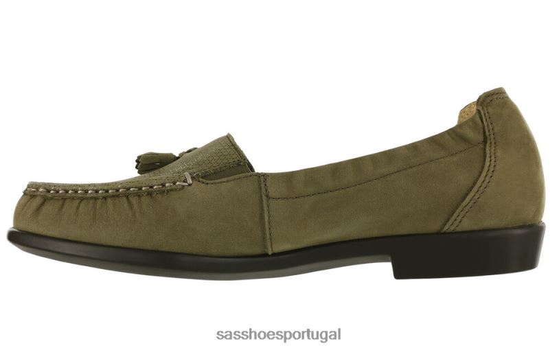 pt SAS mulheres versátil espero escorregar no mocassim tundra verde 6L668209