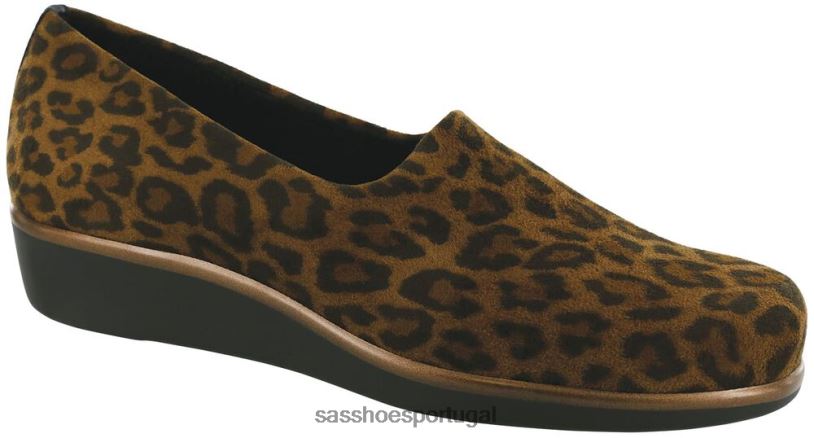 pt SAS mulheres versátil felicidade deslizar na cunha leopardo bronzeado 6L668248