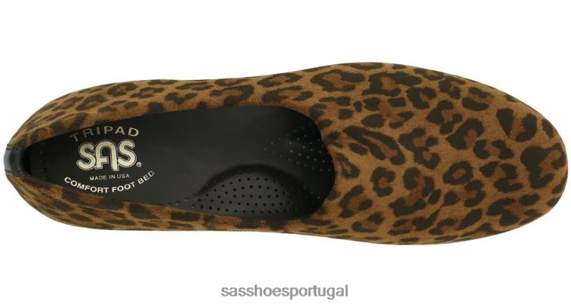 pt SAS mulheres versátil felicidade deslizar na cunha leopardo bronzeado 6L668248