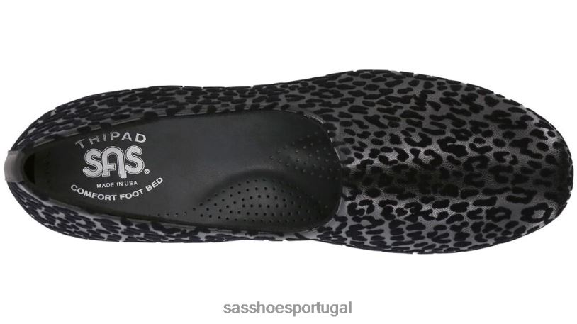 pt SAS mulheres versátil felicidade deslizar na cunha leopardo preto 6L668249