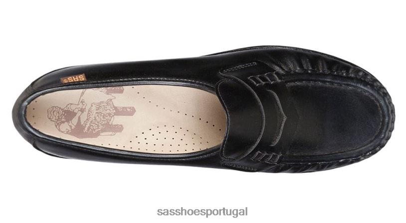 pt SAS mulheres versátil mocassim clássico preto 6L668190