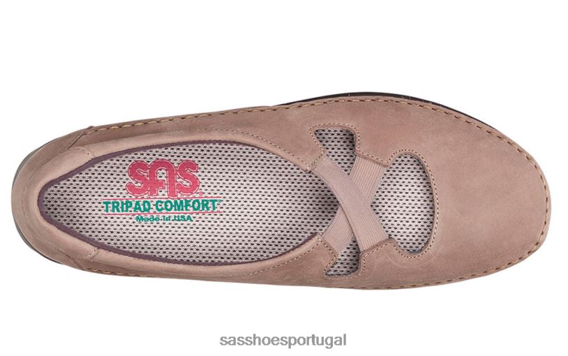 pt SAS mulheres versátil mocassim crocante praliné 6L668196