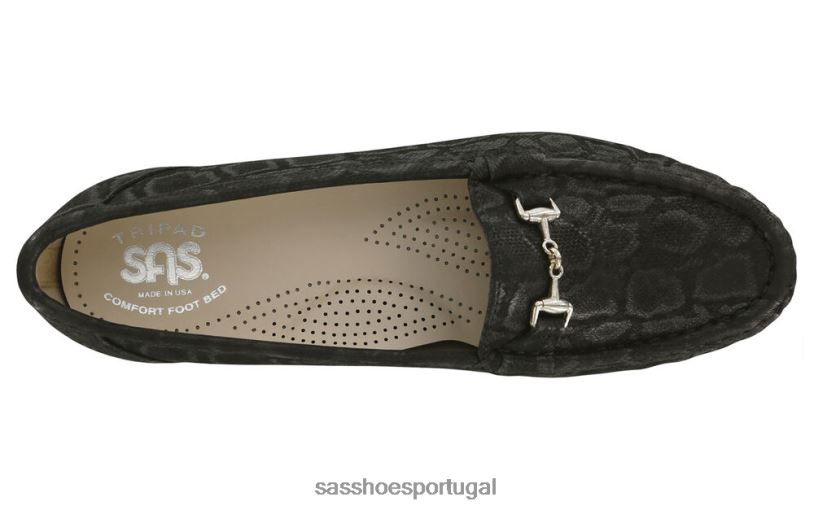 pt SAS mulheres versátil mocassim de metro cobra nero 6L668220