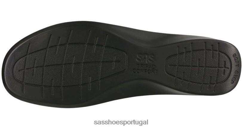 pt SAS mulheres versátil mocassim de salgueiro preto liso 6L668233