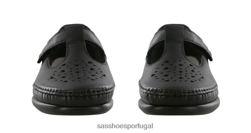 pt SAS mulheres versátil mocassim de salgueiro preto liso 6L668233