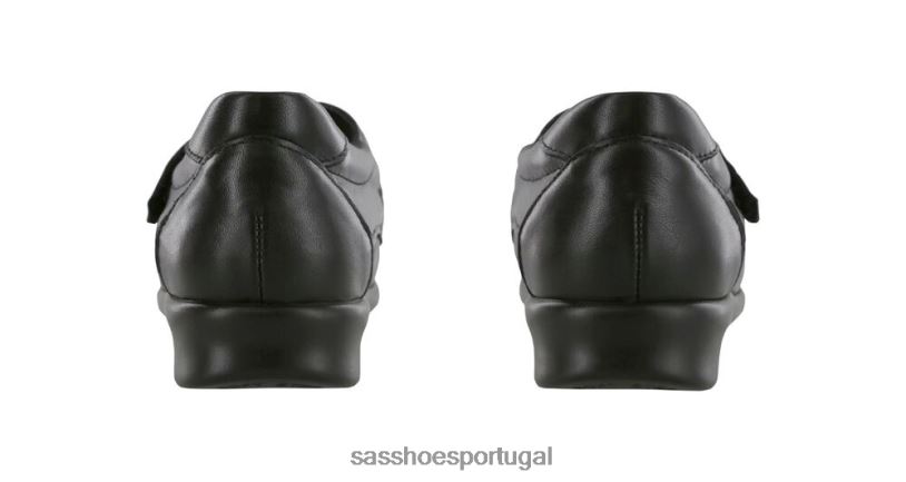 pt SAS mulheres versátil mocassim de salgueiro preto liso 6L668233