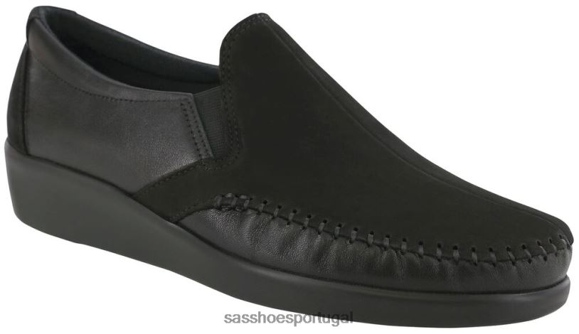 pt SAS mulheres versátil mocassim de sonho carvão preto 6L668188