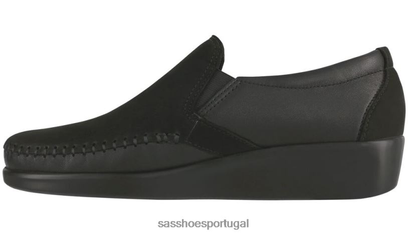 pt SAS mulheres versátil mocassim de sonho carvão preto 6L668188