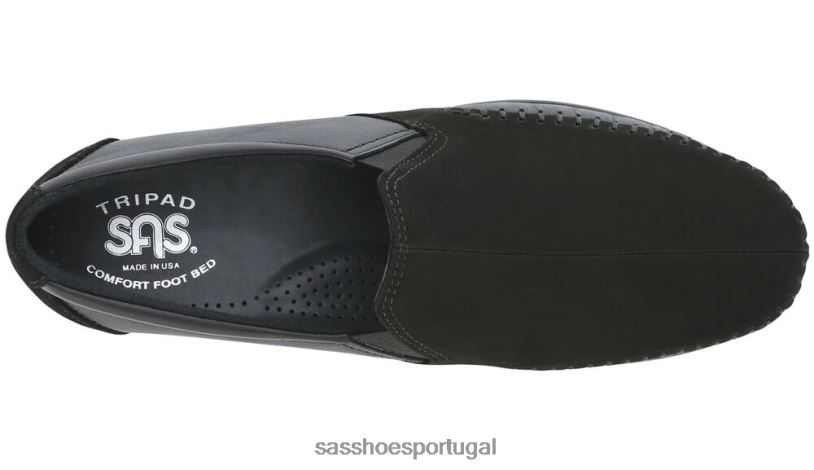 pt SAS mulheres versátil mocassim de sonho carvão preto 6L668188