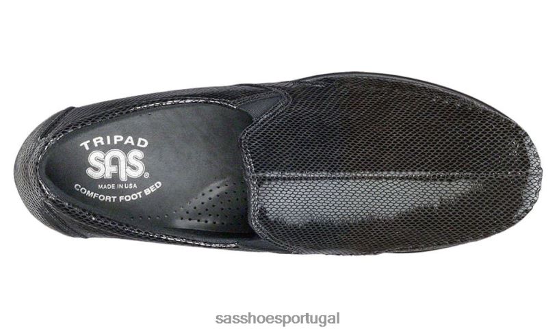 pt SAS mulheres versátil mocassim de sonho cobra Negra 6L668181