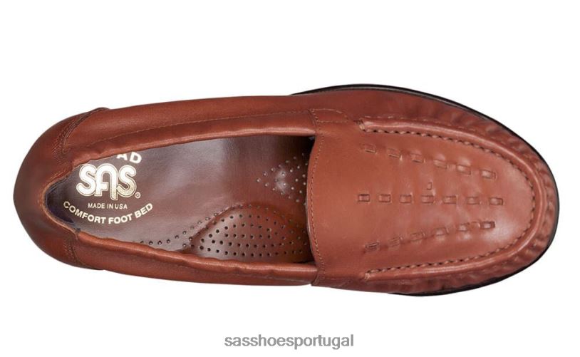 pt SAS mulheres versátil mocassim de tecelagem castanha 6L668224