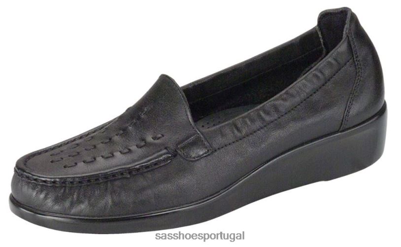 pt SAS mulheres versátil mocassim de tecelagem preto 6L668239