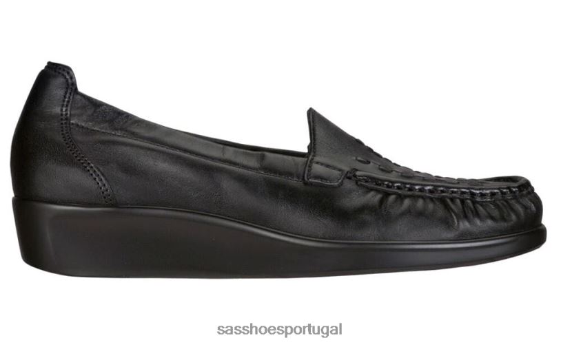 pt SAS mulheres versátil mocassim de tecelagem preto 6L668239