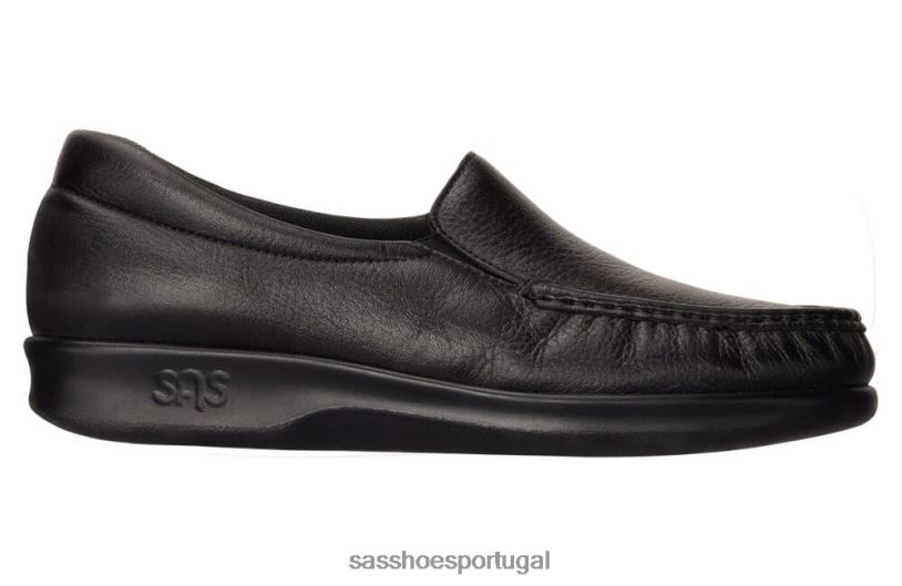 pt SAS mulheres versátil mocassim duplo preto 6L668240