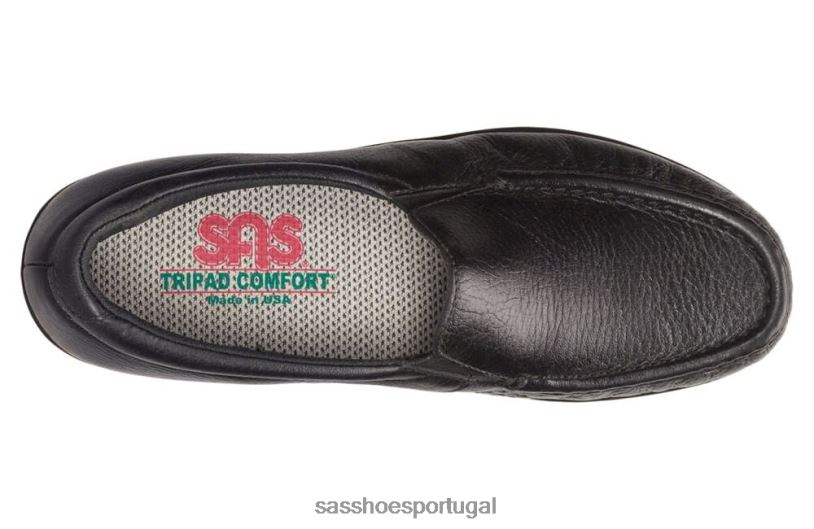 pt SAS mulheres versátil mocassim duplo preto 6L668240