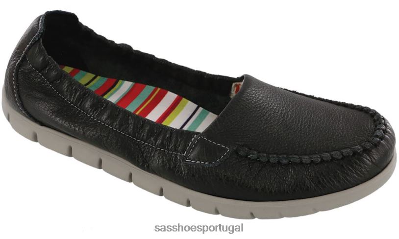 pt SAS mulheres versátil mocassim ensolarado preto 6L668222