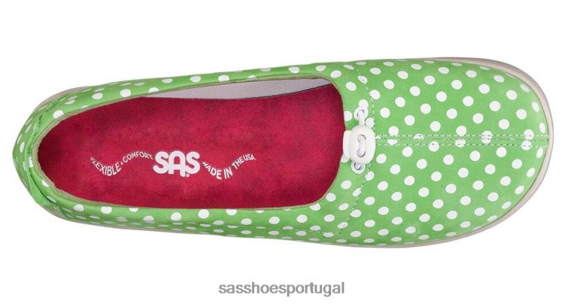 pt SAS mulheres versátil mocassim funk active slip-on ponto verde 6L668261