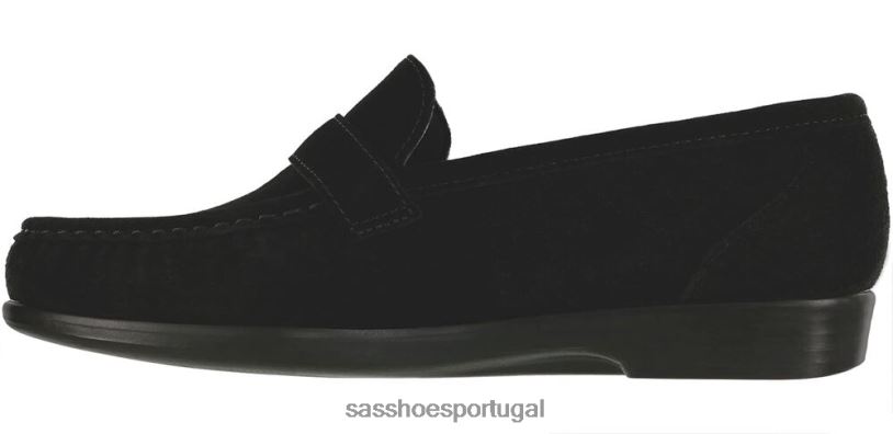 pt SAS mulheres versátil mocassim lara Camurça preta 6L668242