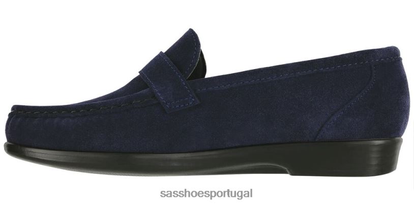 pt SAS mulheres versátil mocassim lara camurça azul marinho 6L668227