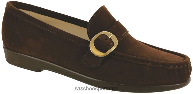 pt SAS mulheres versátil mocassim lara camurça marrom 6L668244