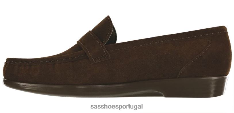 pt SAS mulheres versátil mocassim lara camurça marrom 6L668244