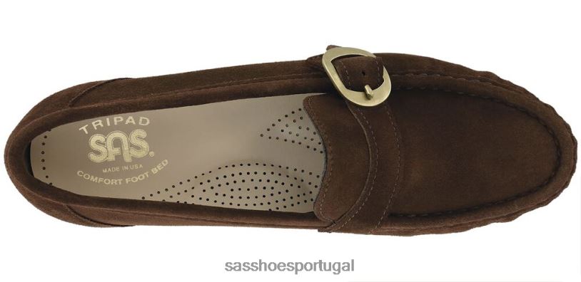 pt SAS mulheres versátil mocassim lara camurça marrom 6L668244