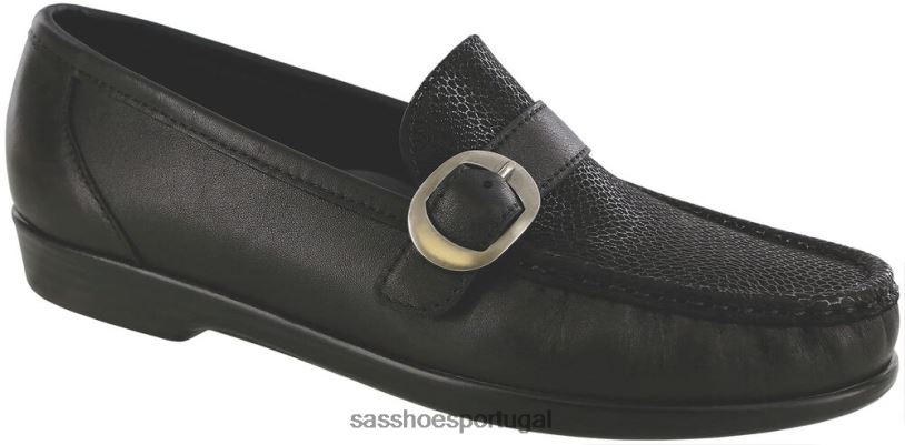 pt SAS mulheres versátil mocassim lara pântano negro 6L668243