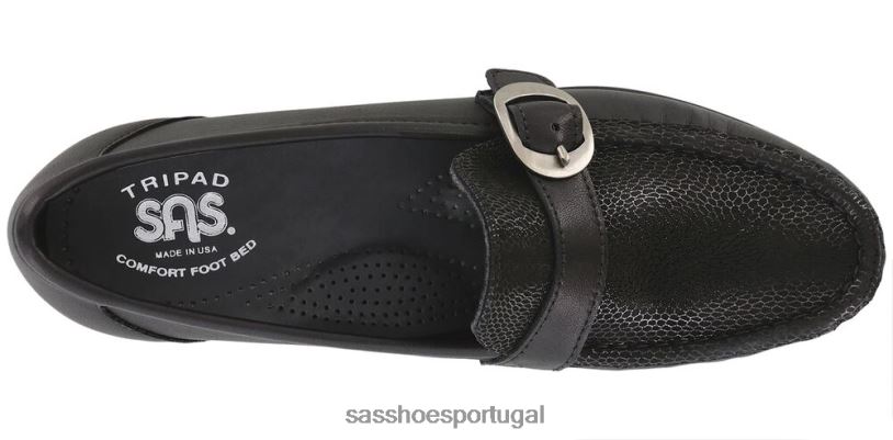 pt SAS mulheres versátil mocassim lara pântano negro 6L668243