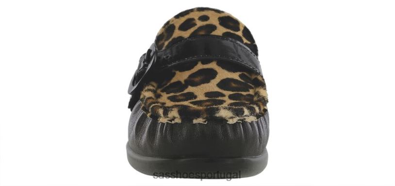 pt SAS mulheres versátil mocassim lara preto/leopardo 6L668245