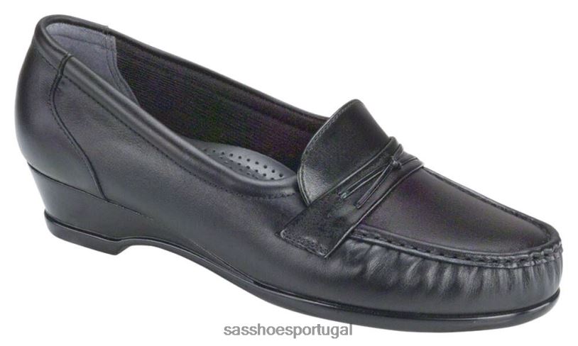 pt SAS mulheres versátil mocassim mais fácil de deslizar preto 6L668199