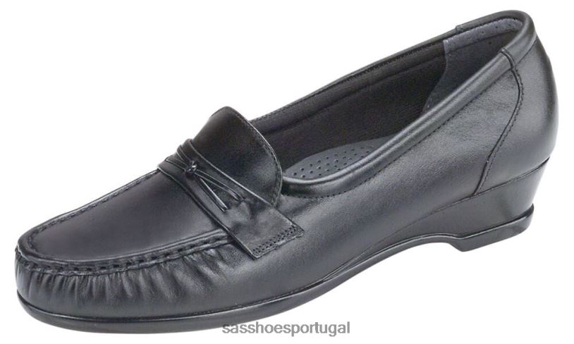 pt SAS mulheres versátil mocassim mais fácil de deslizar preto 6L668199