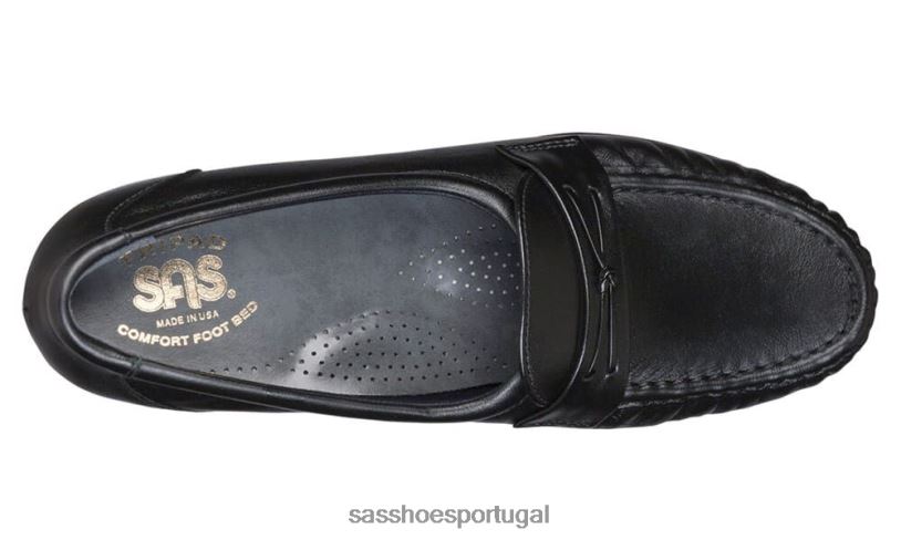 pt SAS mulheres versátil mocassim mais fácil de deslizar preto 6L668199