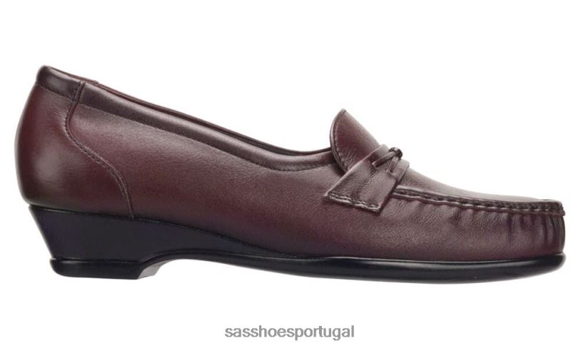 pt SAS mulheres versátil mocassim mais fácil de deslizar vinho antigo 6L668200