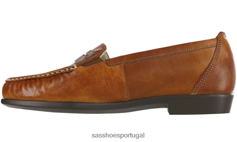 pt SAS mulheres versátil mocassim penny j castanha 6L668226