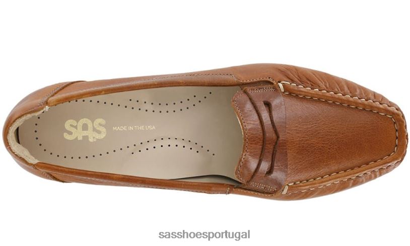 pt SAS mulheres versátil mocassim penny j castanha 6L668226