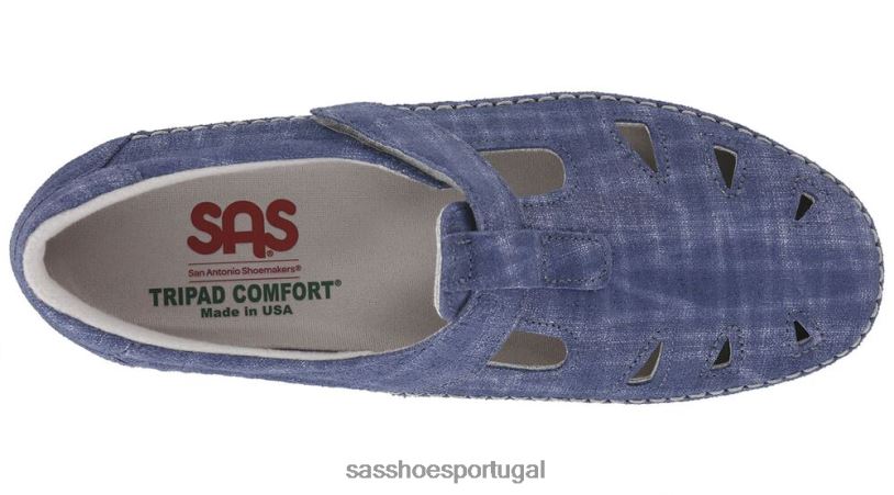 pt SAS mulheres versátil mocassim roamer gaio azul 6L668219