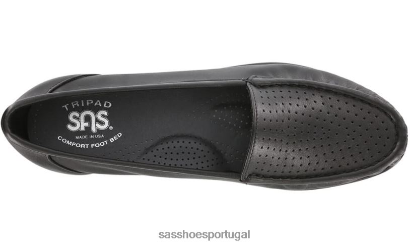 pt SAS mulheres versátil mocassim sapateado preto 6L668194