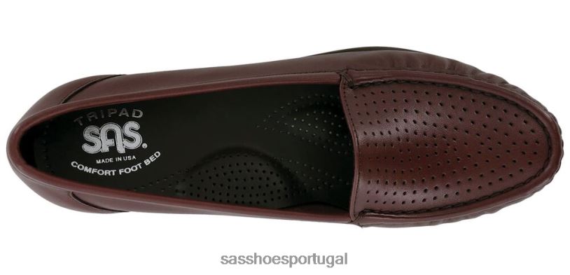 pt SAS mulheres versátil mocassim sapateado vinho 6L668193