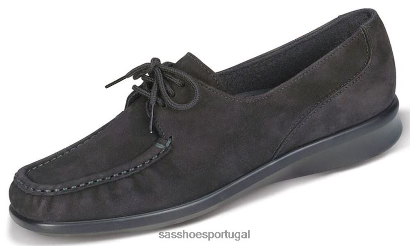 pt SAS mulheres versátil petra mocassim rendado nubuck carvão 6L668396