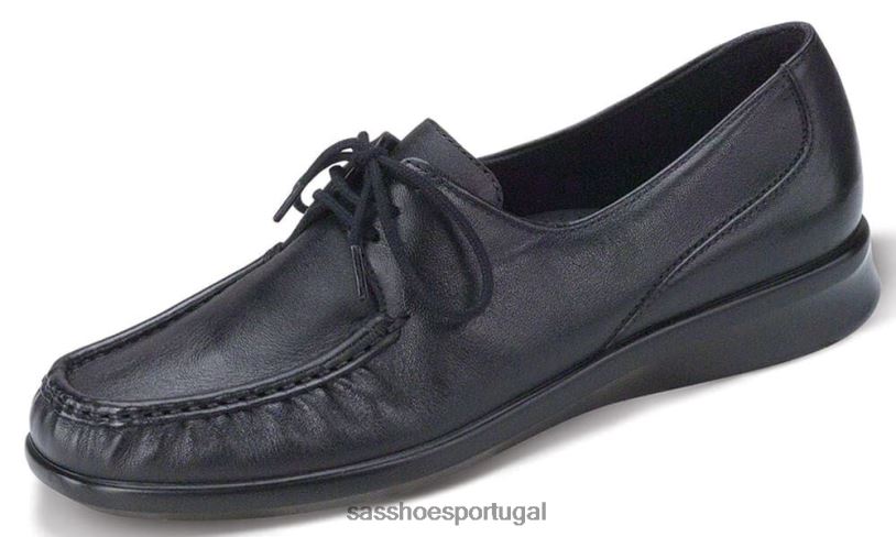 pt SAS mulheres versátil petra mocassim rendado preto 6L668394