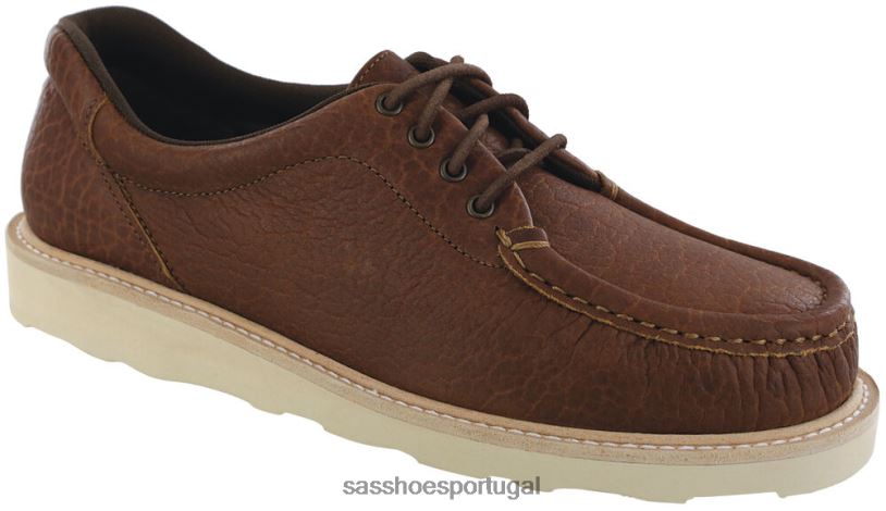 pt SAS mulheres versátil take control mocassim com cadarço bisão marrom 6L668442