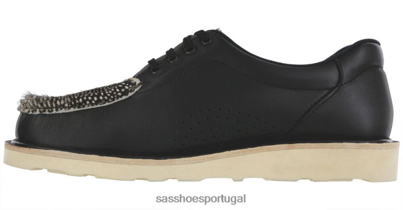 pt SAS mulheres versátil take control mocassim com cadarço chital preto 6L668433