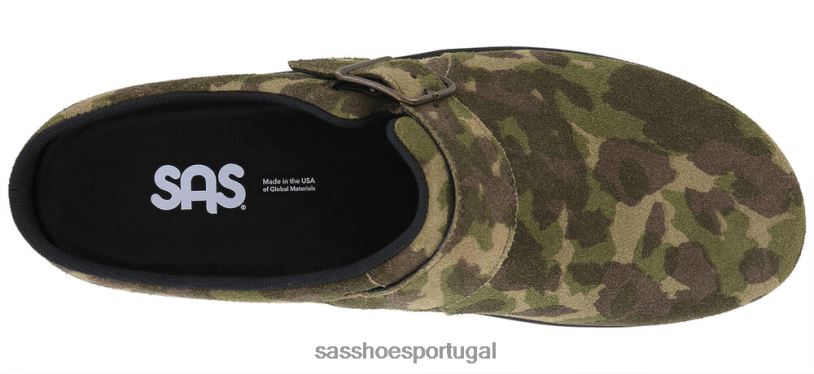 pt SAS mulheres versátil tamanco deslizamento no mocassim camuflado 6L668223